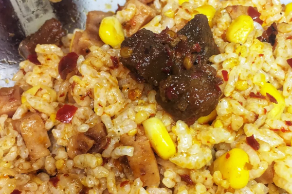 【甲饭乙汤牛肉酱拌饭】