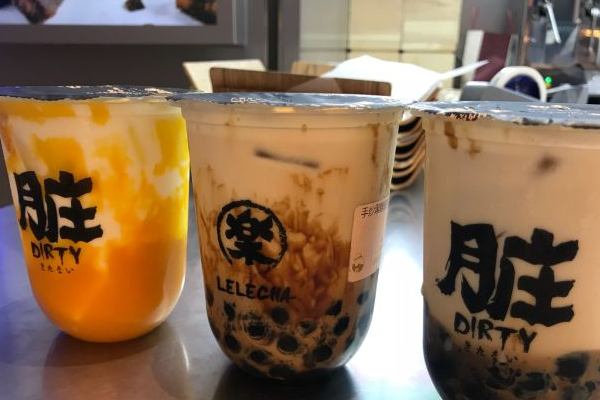 【手炒黑糖脏脏茶】