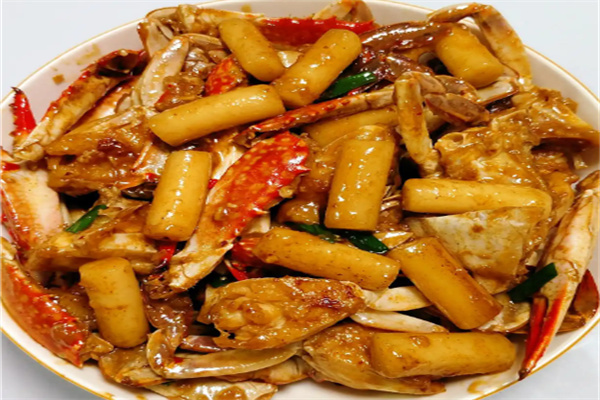 大闸蟹炒年糕
