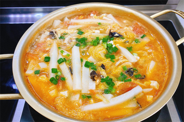 小草帽豆腐汤年糕