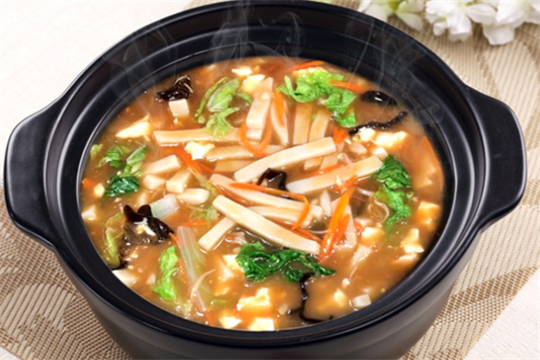 小草帽豆腐汤年糕